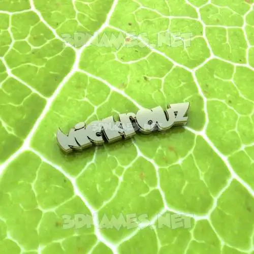 nickrouz in Gold Leaf style - 3D name wallpaper