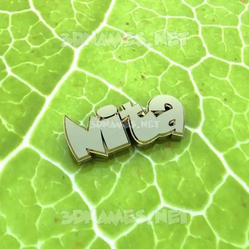 nita in Gold Leaf style - 3D name wallpaper