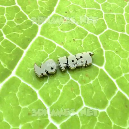 no fear in Gold Leaf style - 3D name wallpaper