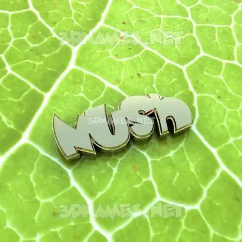 nush in Gold Leaf style - 3D name wallpaper nush in Gold Leaf style - 3D name wallpaper