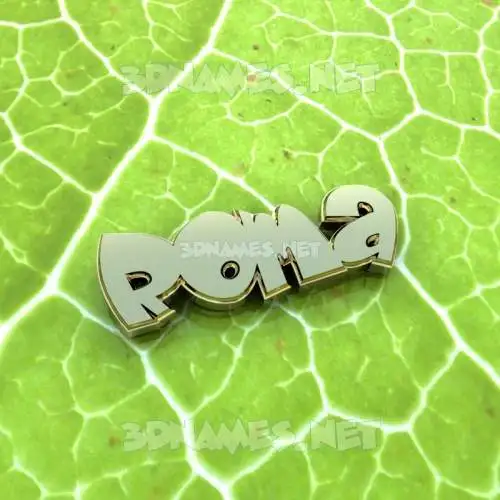 roma in Gold Leaf style - 3D name wallpaper