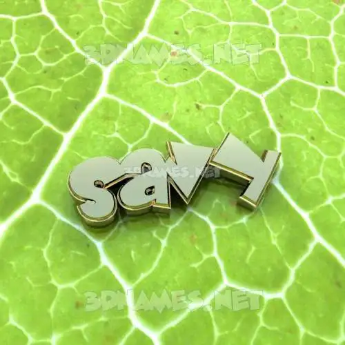 savy in Gold Leaf style - 3D name wallpaper