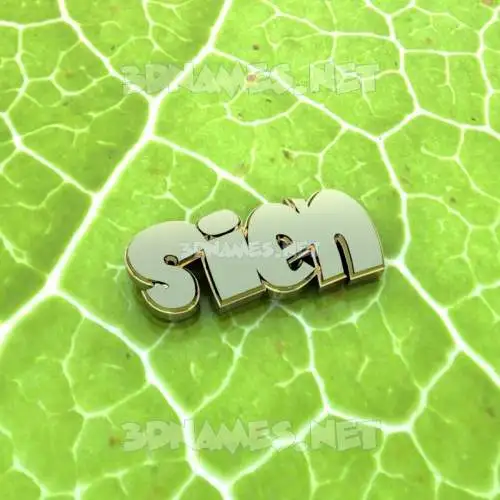 sien in Gold Leaf style - 3D name wallpaper