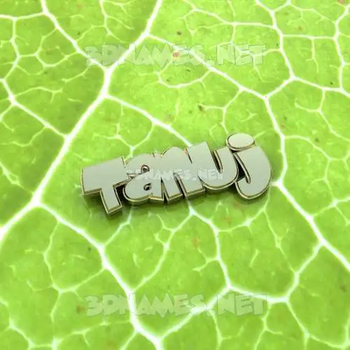 tanuj in Gold Leaf style - 3D name wallpaper