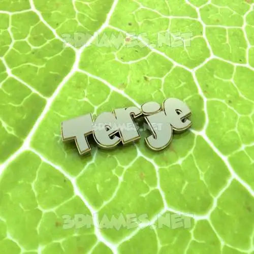 terje in Gold Leaf style - 3D name wallpaper