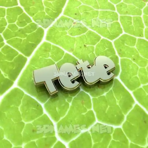 tete in Gold Leaf style - 3D name wallpaper