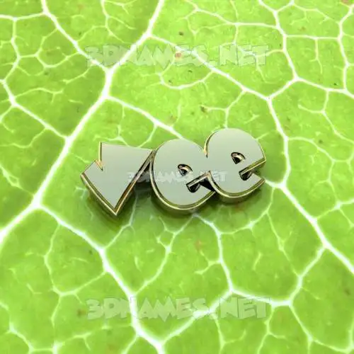 vee in Gold Leaf style - 3D name wallpaper