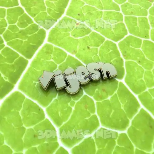 vijesh in Gold Leaf style - 3D name wallpaper