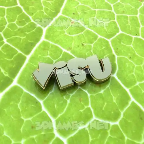 visu in Gold Leaf style - 3D name wallpaper visu in Gold Leaf style - 3D name wallpaper