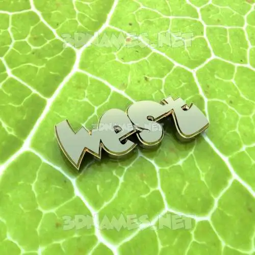 west in Gold Leaf style - 3D name wallpaper west in Gold Leaf style - 3D name wallpaper