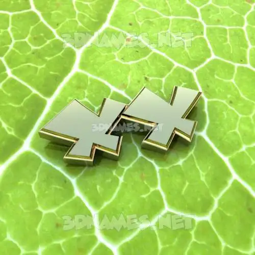 xx in Gold Leaf style - 3D name wallpaper