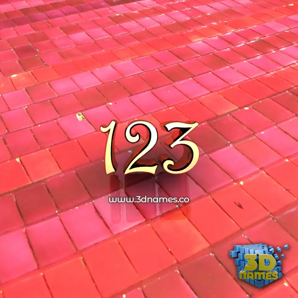 123 in Red Tiles style - 3D name wallpaper 123 in Red Tiles style - 3D name wallpaper