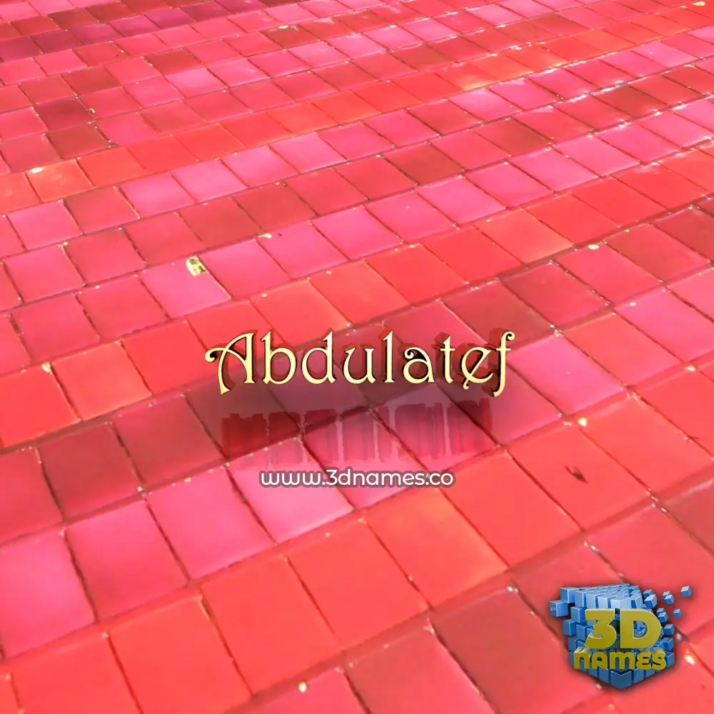 abdulatef in Red Tiles style - 3D name wallpaper