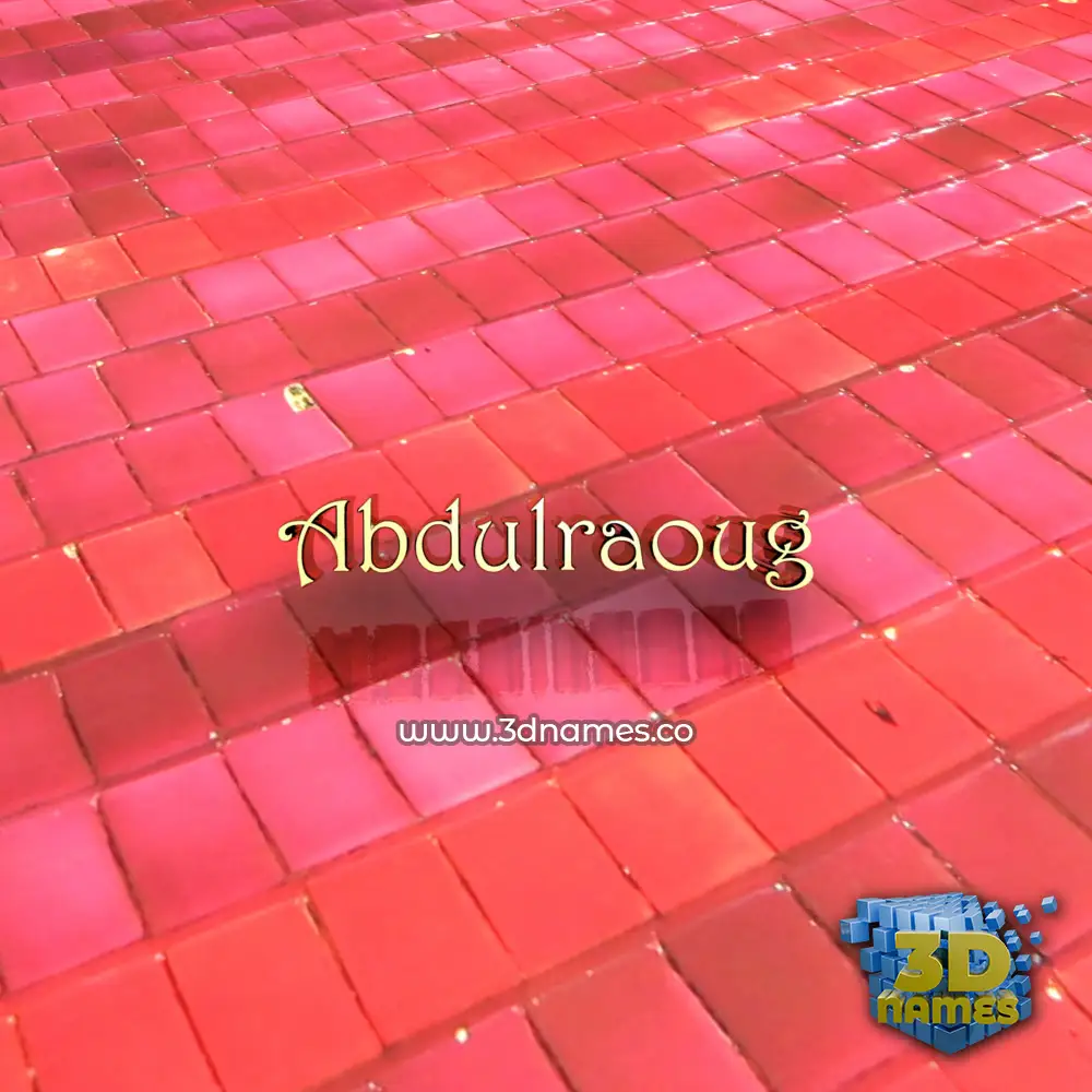 abdulraoug in Red Tiles style - 3D name wallpaper abdulraoug in Red Tiles style - 3D name wallpaper
