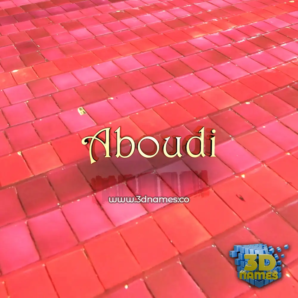 aboudi in Red Tiles style - 3D name wallpaper aboudi in Red Tiles style - 3D name wallpaper