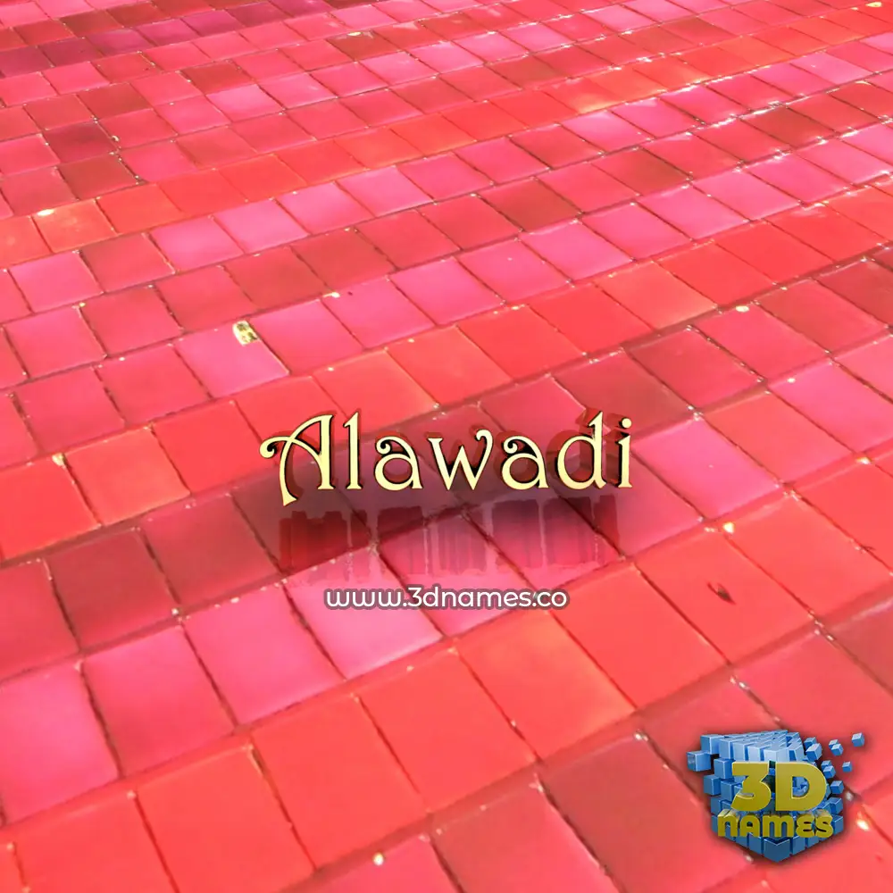 alawadi in Red Tiles style - 3D name wallpaper alawadi in Red Tiles style - 3D name wallpaper
