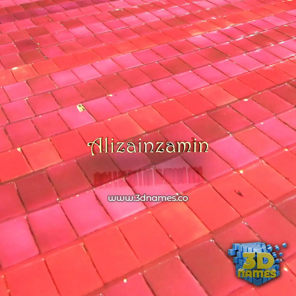 alizainzamin in Red Tiles style - 3D name wallpaper alizainzamin in Red Tiles style - 3D name wallpaper