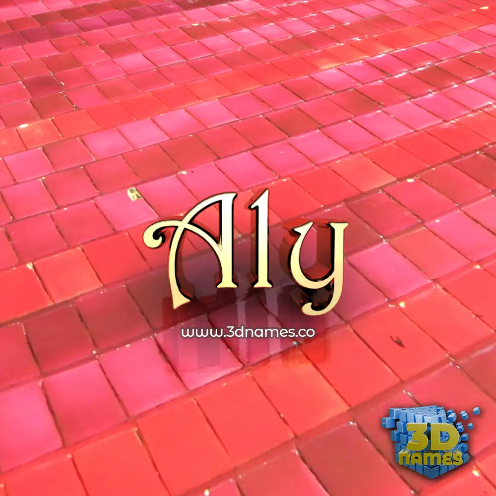 aly in Red Tiles style - 3D name wallpaper aly in Red Tiles style - 3D name wallpaper