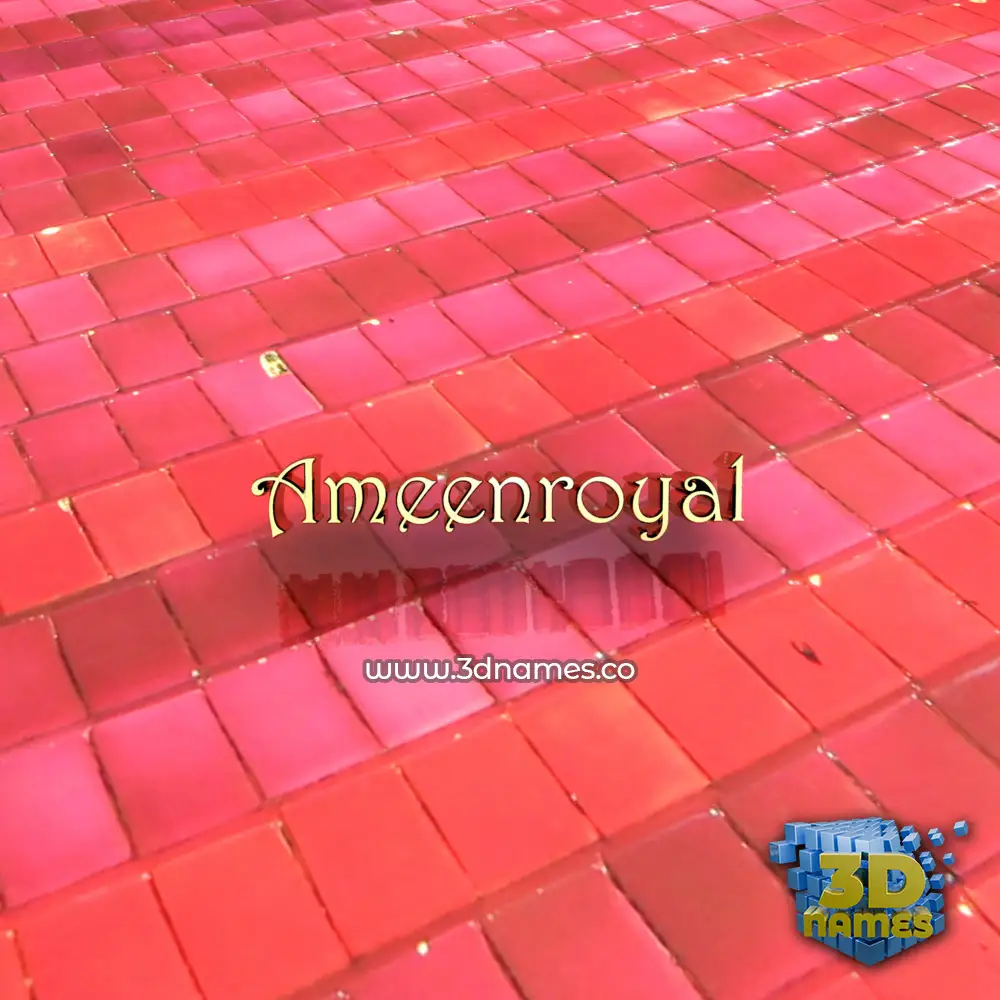 ameenroyal in Red Tiles style - 3D name wallpaper ameenroyal in Red Tiles style - 3D name wallpaper