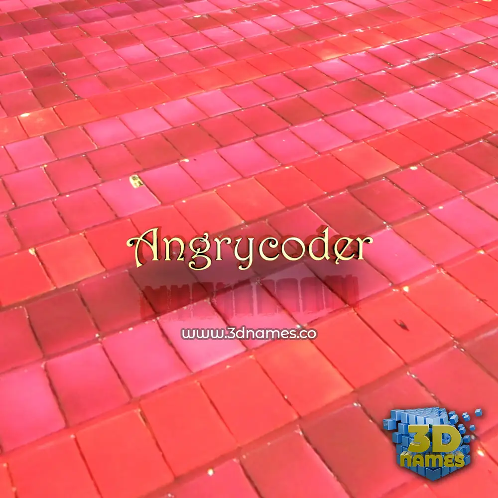 angrycoder in Red Tiles style - 3D name wallpaper angrycoder in Red Tiles style - 3D name wallpaper