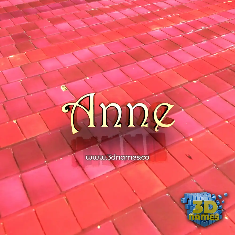 anne in Red Tiles style - 3D name wallpaper anne in Red Tiles style - 3D name wallpaper