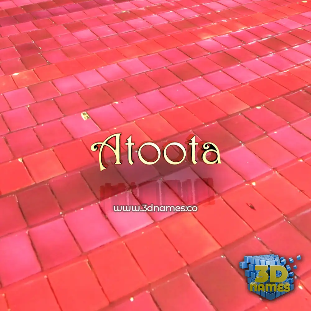 atoota in Red Tiles style - 3D name wallpaper atoota in Red Tiles style - 3D name wallpaper