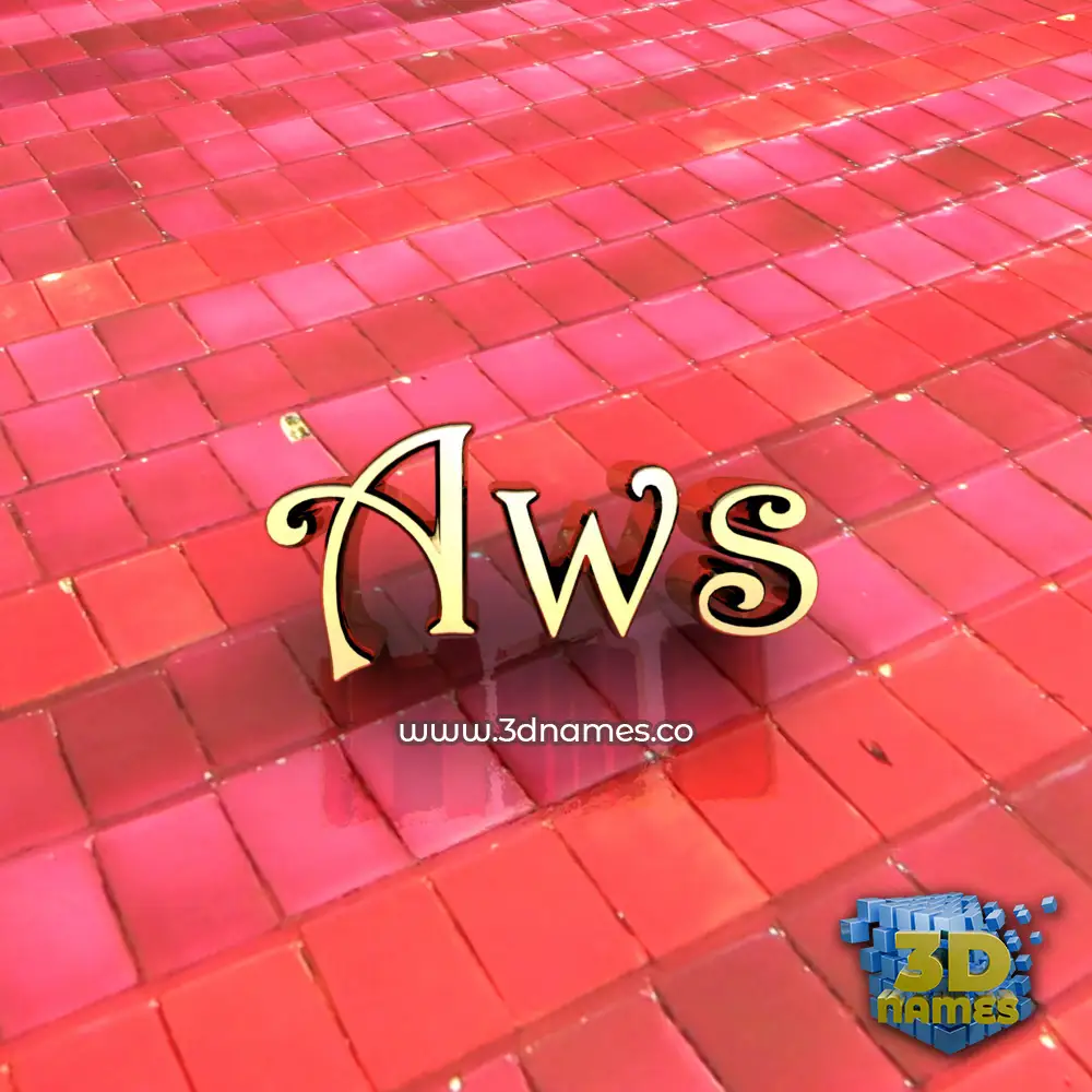 aws in Red Tiles style - 3D name wallpaper aws in Red Tiles style - 3D name wallpaper
