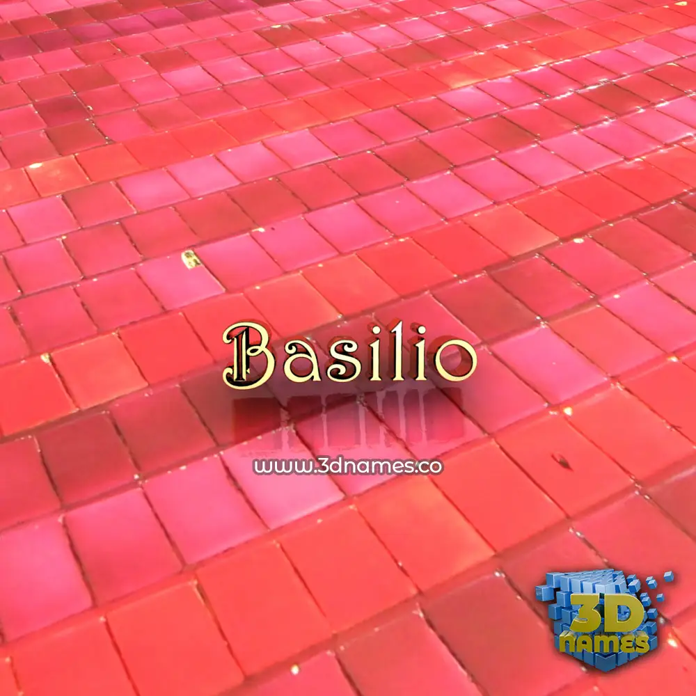 basilio in Red Tiles style - 3D name wallpaper basilio in Red Tiles style - 3D name wallpaper