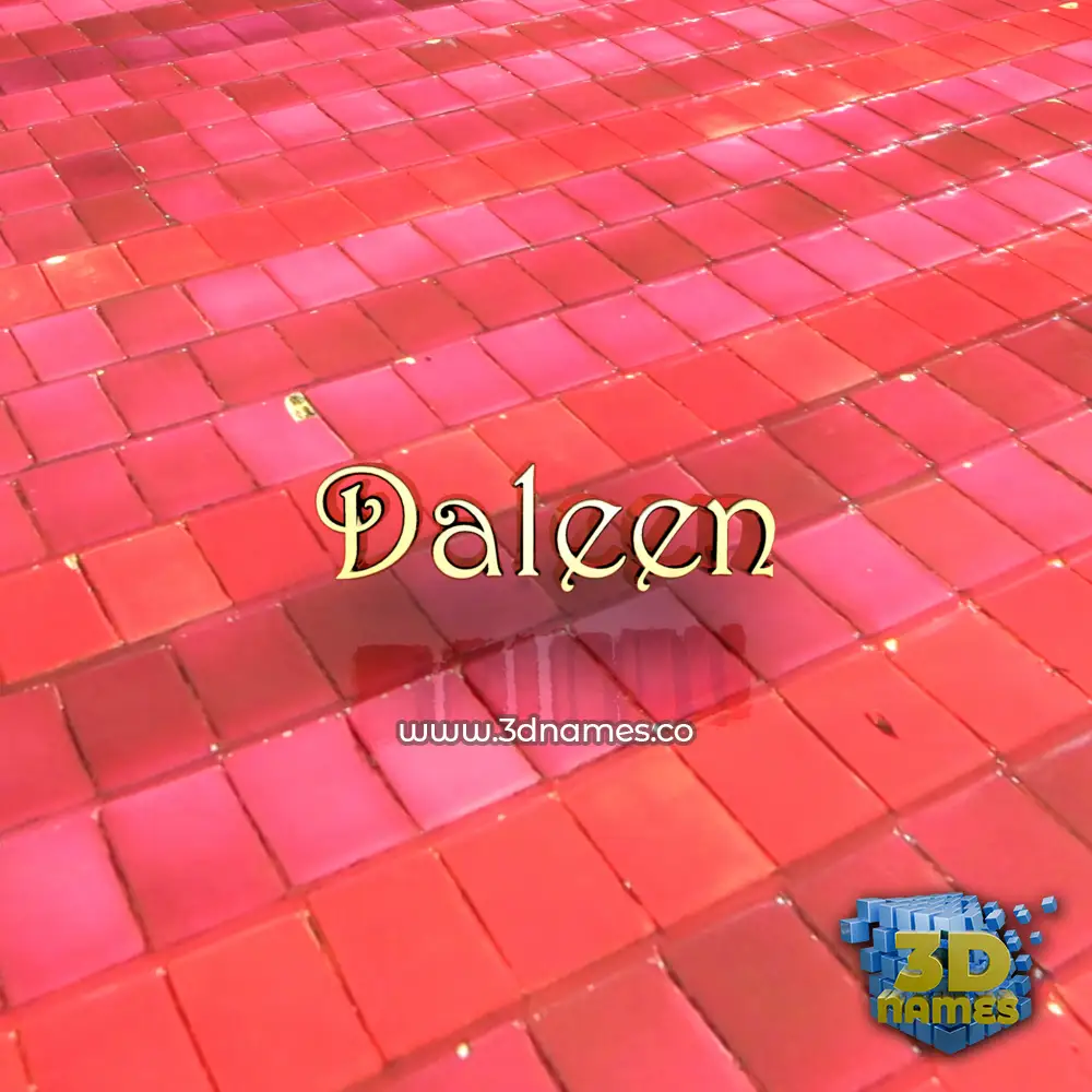 daleen in Red Tiles style - 3D name wallpaper daleen in Red Tiles style - 3D name wallpaper
