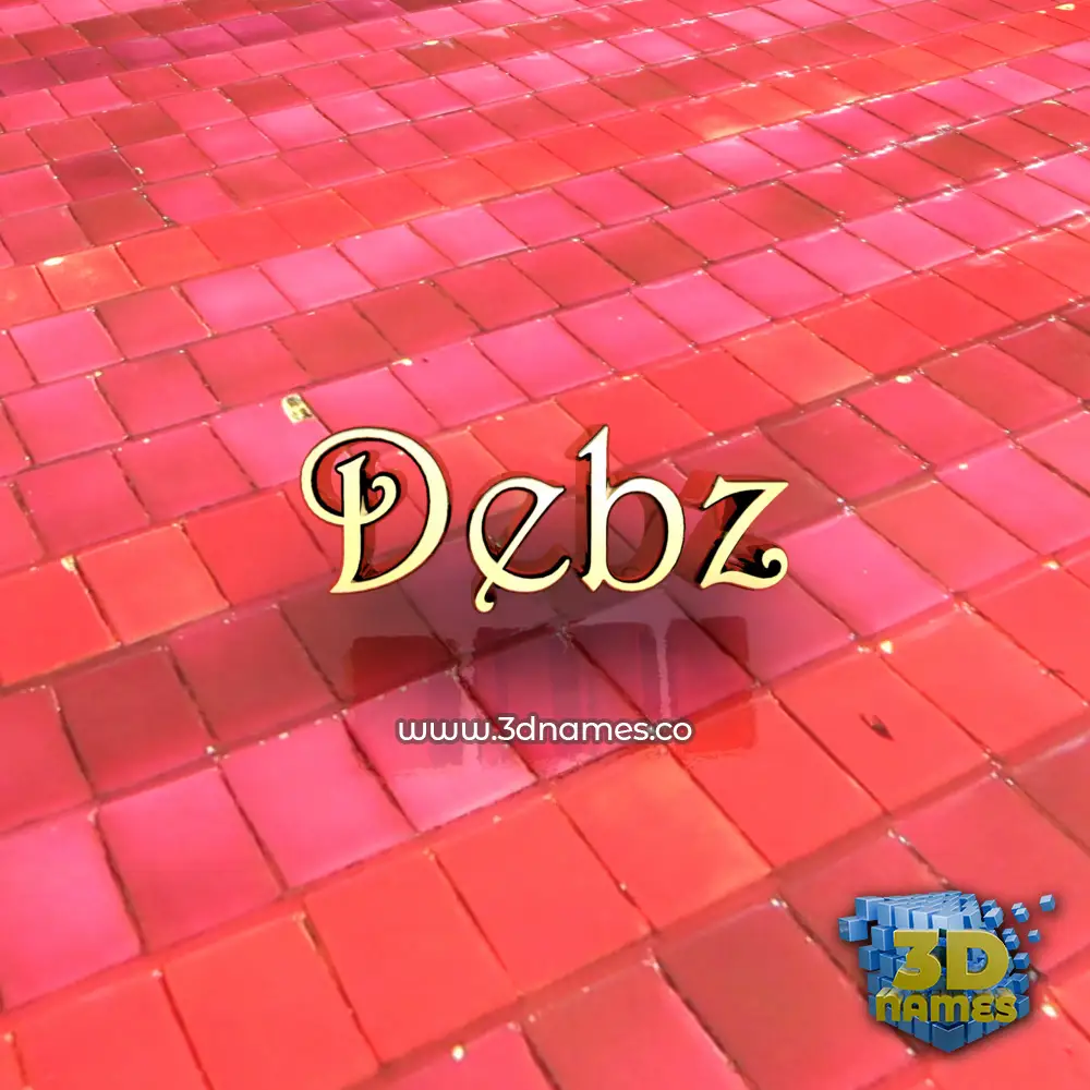 debz in Red Tiles style - 3D name wallpaper debz in Red Tiles style - 3D name wallpaper
