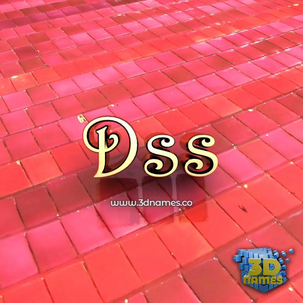 dss in Red Tiles style - 3D name wallpaper