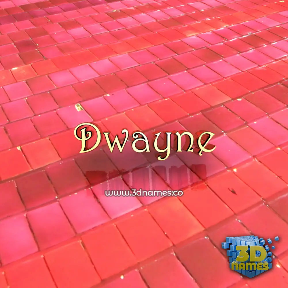 dwayne in Red Tiles style - 3D name wallpaper