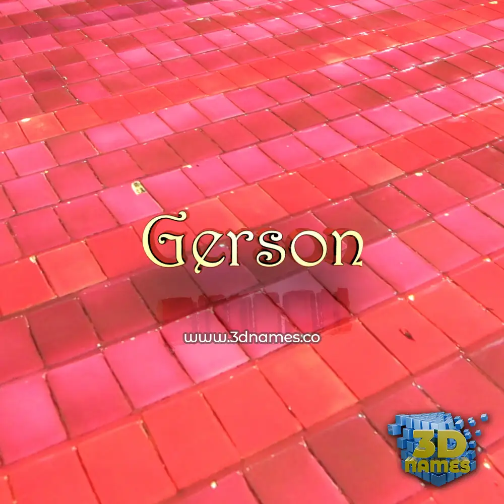 gerson in Red Tiles style - 3D name wallpaper gerson in Red Tiles style - 3D name wallpaper