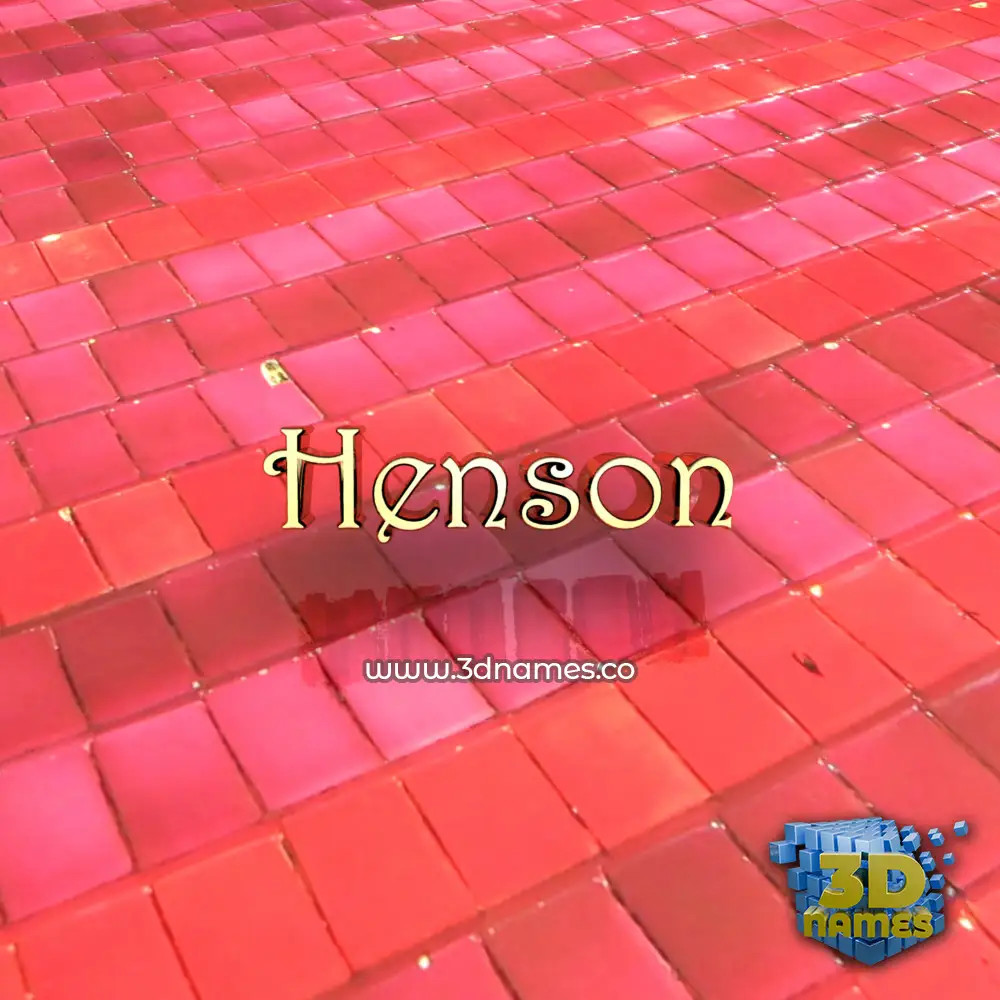 henson in Red Tiles style - 3D name wallpaper henson in Red Tiles style - 3D name wallpaper