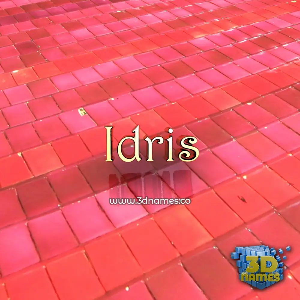 idris in Red Tiles style - 3D name wallpaper idris in Red Tiles style - 3D name wallpaper