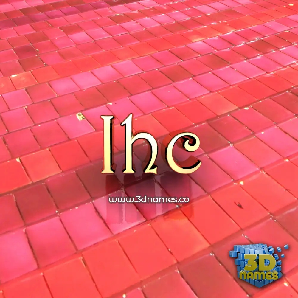 ihc in Red Tiles style - 3D name wallpaper ihc in Red Tiles style - 3D name wallpaper