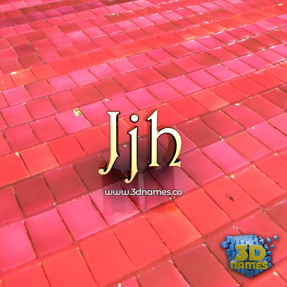 jjh in Red Tiles style - 3D name wallpaper jjh in Red Tiles style - 3D name wallpaper