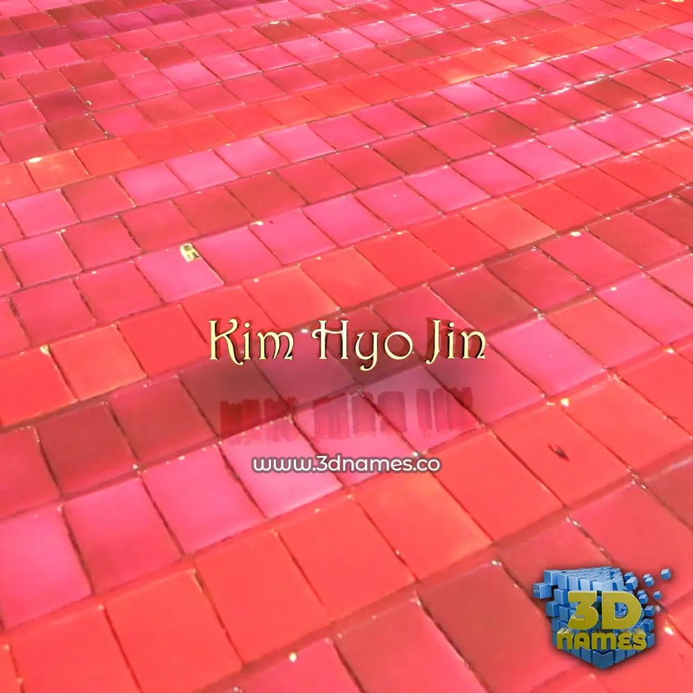 kim hyo jin in Red Tiles style - 3D name wallpaper