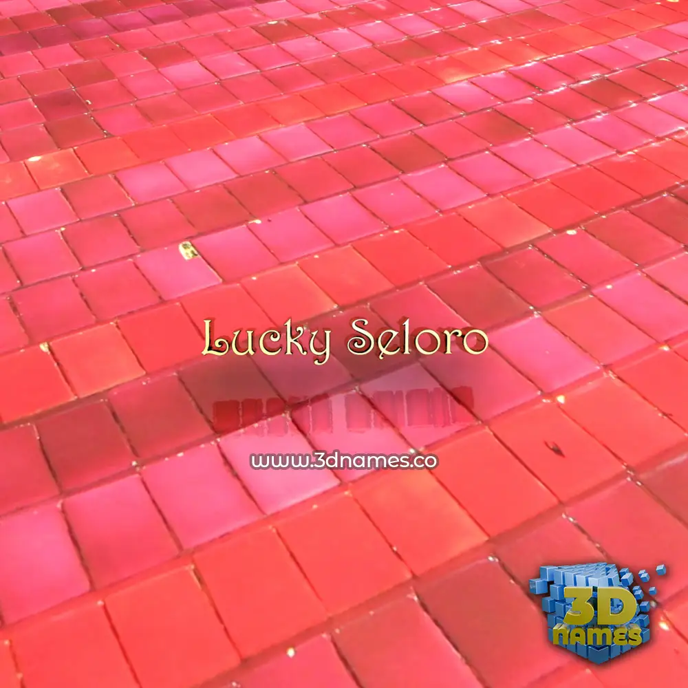 lucky seloro in Red Tiles style - 3D name wallpaper