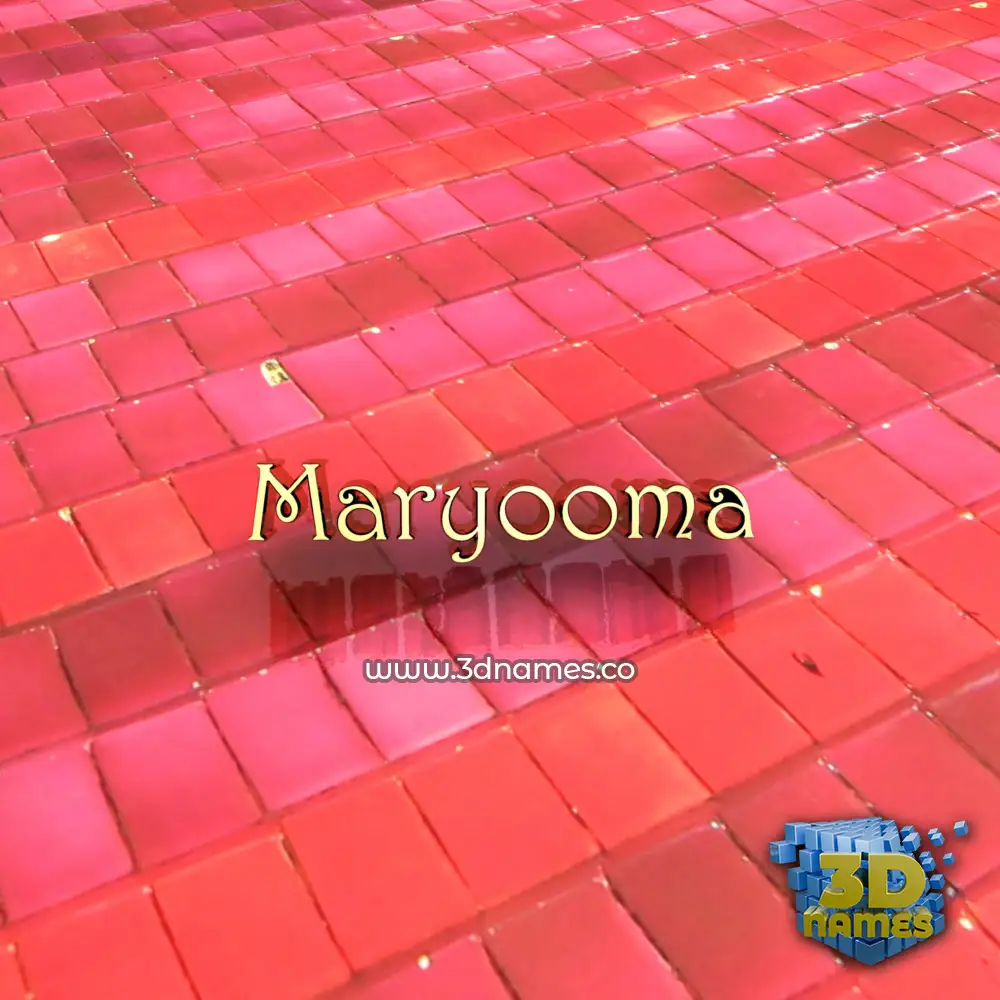 maryooma in Red Tiles style - 3D name wallpaper
