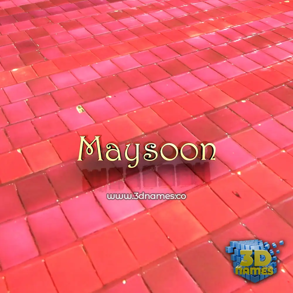 maysoon in Red Tiles style - 3D name wallpaper maysoon in Red Tiles style - 3D name wallpaper
