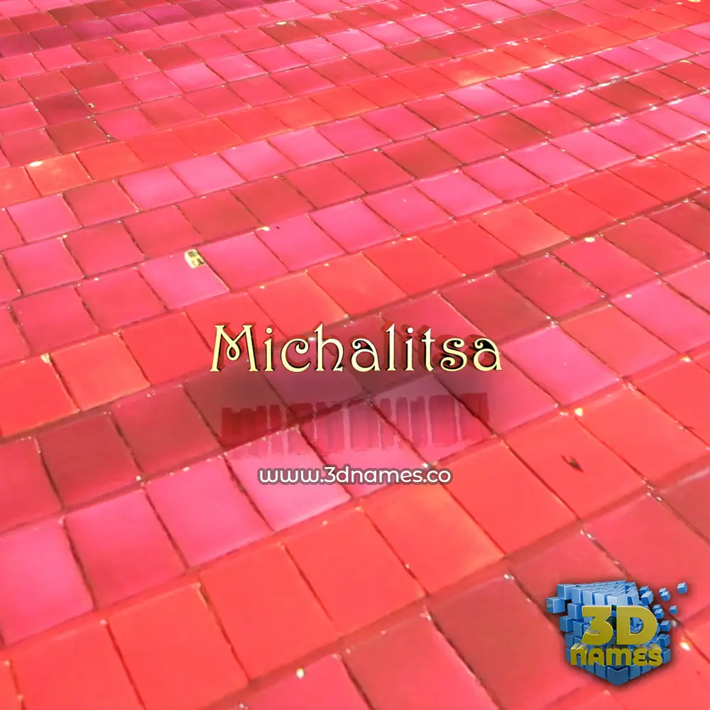 michalitsa in Red Tiles style - 3D name wallpaper michalitsa in Red Tiles style - 3D name wallpaper