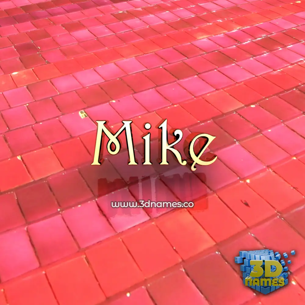 mike in Red Tiles style - 3D name wallpaper mike in Red Tiles style - 3D name wallpaper