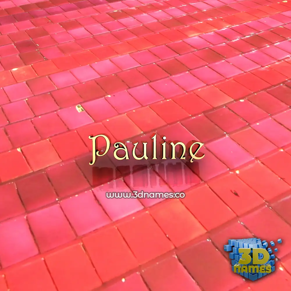 pauline in Red Tiles style - 3D name wallpaper pauline in Red Tiles style - 3D name wallpaper