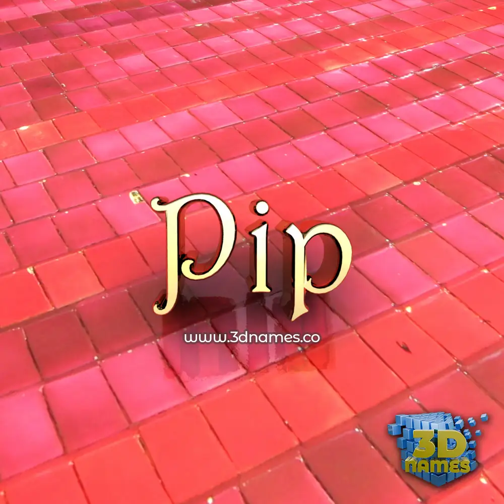 pip in Red Tiles style - 3D name wallpaper pip in Red Tiles style - 3D name wallpaper