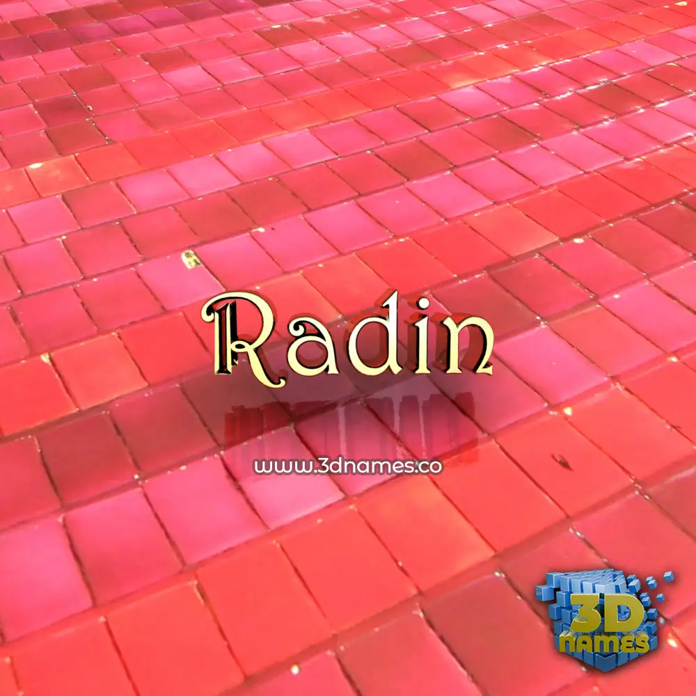 radin in Red Tiles style - 3D name wallpaper radin in Red Tiles style - 3D name wallpaper