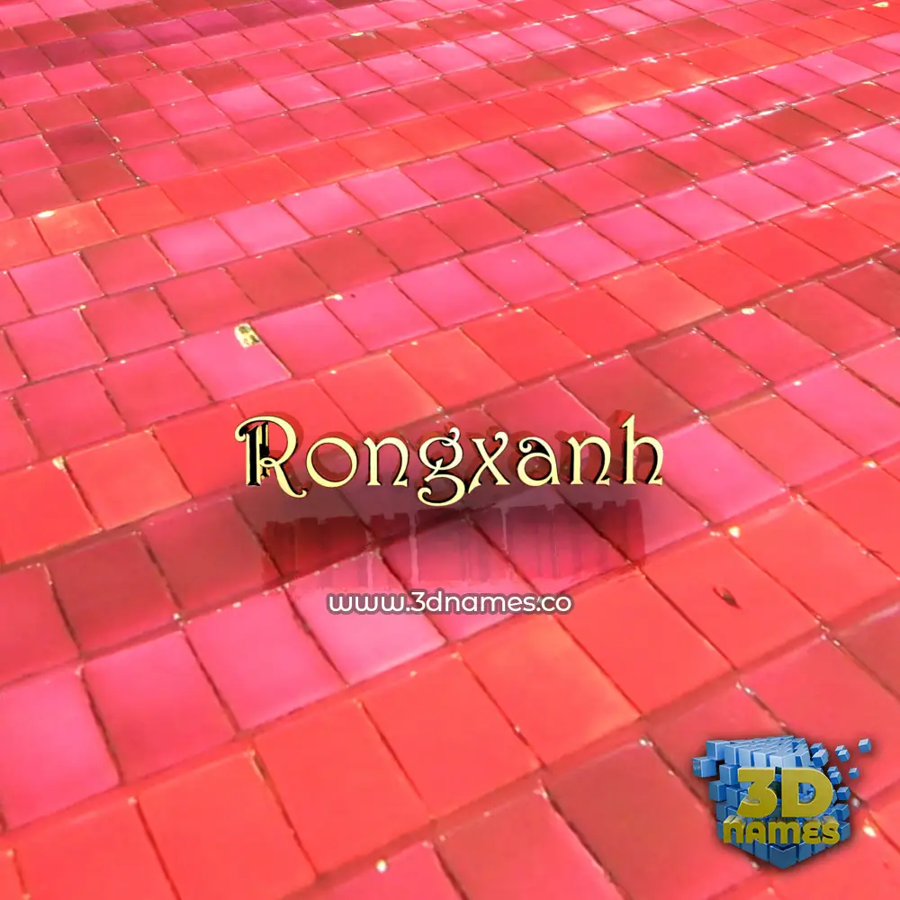 rongxanh in Red Tiles style - 3D name wallpaper rongxanh in Red Tiles style - 3D name wallpaper