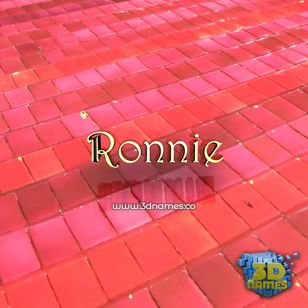ronnie in Red Tiles style - 3D name wallpaper ronnie in Red Tiles style - 3D name wallpaper