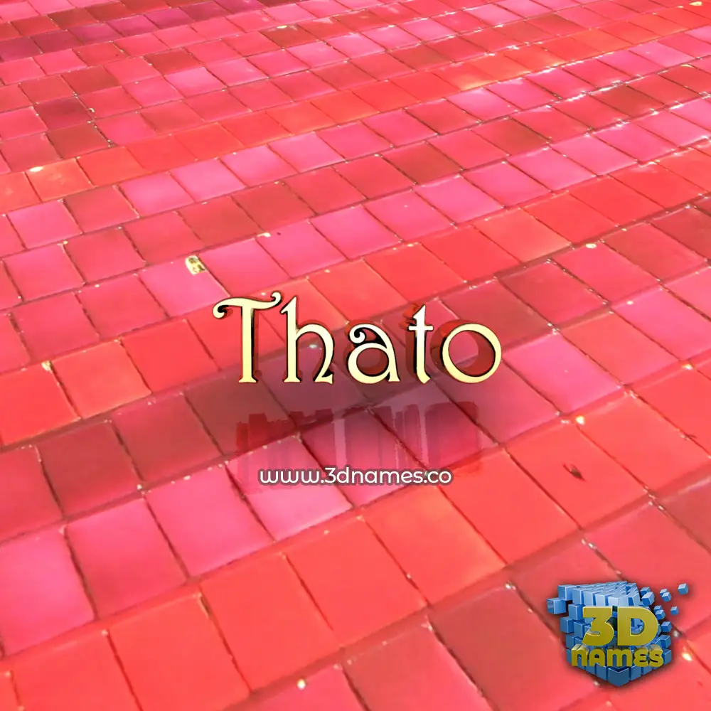 thato in Red Tiles style - 3D name wallpaper