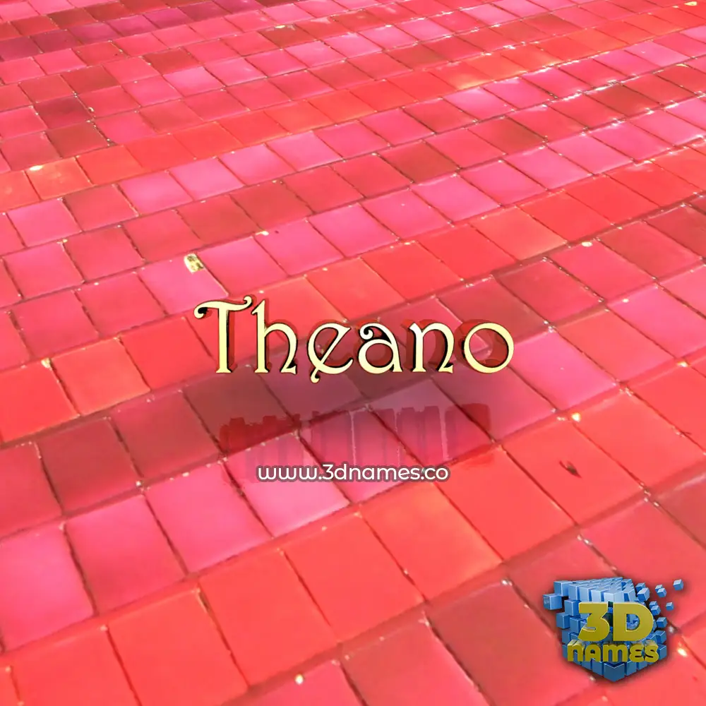 theano in Red Tiles style - 3D name wallpaper theano in Red Tiles style - 3D name wallpaper